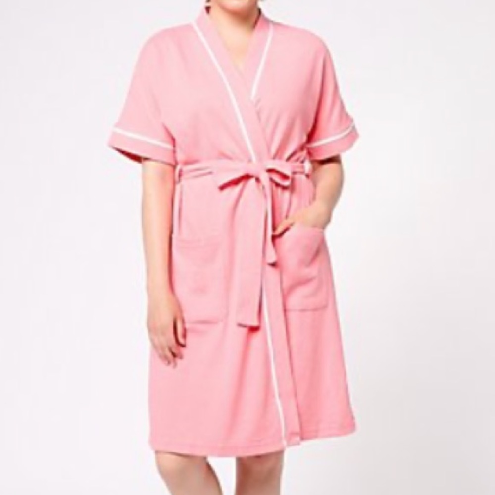 Carole Hochman Waffle Wrap Robe ~ Iced Papaya - Picture 8 of 8